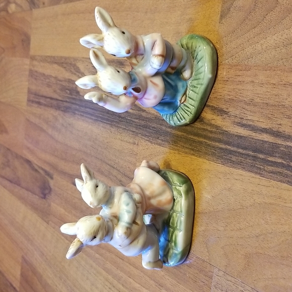 Easter Bunny & Egg Decor Bundle Porcelain Figurines & Candles - Picture 2 of 12